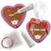 Gingerbread heart blanks for self-labeling with desired text - Set - 15cm - Edge color: purple from LEBKUCHEN WELT