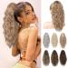 Brikabia blonde ponytail extension ponytail extension hair part with clip long wavy curly ponytail hair part clip in hair extension for women 40cm dark blonde