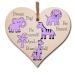 The Plum Penguin Handmade Wooden Hanging Heart Plaque Gift Be Brave Dream Big Be Yourself And Stand Tall new baby present new parents lilac gender neutral safari animals nursery wall decoration Lilac Safari Animals