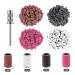 qingmeng grinding sleeve nail miller 200 pieces grinding cap nail miller attachments for gel nails 80/120/140grit mini sleeves nail miller for manicure nail design nail art 200#