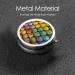 Colorful Fish Scale Pattern Portable Metal Pill Box - Round Mini with 3 Compartment - Travel Essential for Small Pills - Buy Online on GoSupps.com