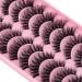 Buy Clear Band Russian Volume Fluffy Strip Lashes - 10 Pairs of Naturally Wispy D Curly False Eyelashes | International Shipping Available - Buy Online on GoSupps.com