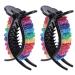 Beaupretty 2 Pcs Hair Claw Clips Nonslip Banana Jaw Clips Rhinestone Ponytail Holder Gripper Hair Barrettes French Hair Clamp Pin Hair Styling Accessories for Women Girls Colorful