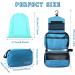 Januts Hanging Travel Toiletry Bag - Waterproof Makeup Organizer for Women & Men - Multifunctional Cosmetic Case with 2 Drawstring Bags - Sky Blue - Buy Online on GoSupps.com