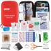 First Aid Kit Waterproof Medical Emergency Equipment Survival Kits for Car Kitchen Camping Hiking Travel Office Sports Home-(red)