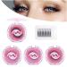 Chlffua 4 Pairs Reusable Self-Adhesive False Eyelashes No Glue or Eyeliner Needed Natural Thick 3D Curling Fake Lashes Easy to Wear Waterproof