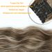 Buy Affordable Clip-In Hair Extensions: Brown & Blonde 50cm Long Wavy Double Weft - Realistic Synthetic for Women - Buy Online on GoSupps.com