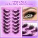 Leipple 8D Mink False Eyelashes - 7 Pairs Professional Reusable Natural Waterproof Faux Mink Lashes - Thick & Fluffy Fake Eyelashes (LP02) - Buy Online on GoSupps.com