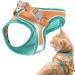 Geeric cat dishes cat dishes breakout cats with a leash adjustable dishes for small cats escape proof cat harness set with reflective stripes S green orange