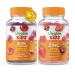 Lifeable Iron & Vitamin C Kids + Zinc 50mg Gummies Bundle - Great Tasting Vitamin Supplement Gluten Free GMO Free Chewable Gummy