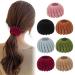 7 PCS Bird Nest Hair Clips  Ponytail Holder  Clip Hair Bun Accessories for Women  Velvet Expandable Bun Fixed Hair Claw  Valentine's Day Gifts for Her