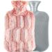 Samply 2L Hot Water Bottle with Luxury Faux Fur Cover - Pink | Hand, Feet, Neck and Shoulder Pain Relief - Buy Online on GoSupps.com