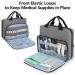 Trunab Padded Stethoscope Case Small First Aid Kit Bag Empty Hold Two Stethoscopes Compatible with 3M Littmann/MDF/ADC Ideal for Home Car Camping and Hiking Grey - Buy Online on GoSupps.com