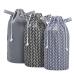 Teamoy 3pcs Nappy Bin Liner Compatible with Dekor Ubbi and Tommee Reusable Diaper Pail Wet Bag with Drawstring for Storage