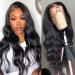 Body Wave Lace Front Wigs Human Hair with Baby Hair  13x4 Lace Front Wigs Human Hair pre plucked HD Transparent Frontal Wigs Human Hair for Black Woman  150% Density Brazilian Virgin Human Hair Lace Front Wigs (24inch  N...