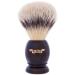 Plisson - classic shaving brush shaving brush made of white synthetic fiber of high quality - grip made of makassar -elevator - standard size 12 - comfort and gentleness - French production handle made of macassar wood and white fiber