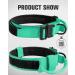 Joytale Tactical Dog Collar for Large Dogs | Durable Dog Collar with Handle & QR Code Tag - Turquoise - International Shipping Available - Buy Online on GoSupps.com