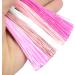 100pcs 13cm Silky Floss Tassels with Cord Loop and Chinese Knot - Mixed Red | DIY Craft Souvenir Bookmarks - Buy Online on GoSupps.com