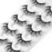 Alicrown False Eyelashes Wispy Natural Lashes 5 Pairs Soft Faux Mink Lashes 5D Volume Fluffy Fake Eyelashes Packs C-Fluffy