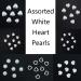 500Pcs AB Color Half Pearls Heart Nail Beads for DIY Crafts - Assorted White Pearls 3D Nail Art Charms and Embellishments - Buy Online on GoSupps.com