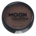 Moon Creations Pro Face & Body Makeup | Dark Brown | 36g | Professional Colour Paint Cake Pots for Face Painting | Face Paint For Kids Adults Fancy Dress Festivals Halloween