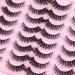 Delyneph 15mm Cat Eye False Eyelashes - Natural Wispy Fluffy Fake Lashes for Short Cat Eye Look - Faux Mink Wispies Strip Lashes Pack - Buy Online on GoSupps.com