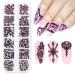 Makartt Rhinestones Crystal Nail Gems Flat Back Gems Crystal Nail Rhinestones for Nail Nail Diamonds Stone Nail Charms DIY Crafts Makeup Nail Accessories dark purple rhinestones