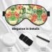 Buy Tropical Leaves & Flowers Print Night Blackout Eyeshade - Perfect for Travel & Naps with Elastic Strap - Buy Online on GoSupps.com