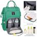 Pomelo Best Baby Diaper Backpack - Macaron Style Waterproof Changing Pad Large Capacity Travel Bag in Emerald - Buy Online on GoSupps.com
