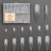 C12rtive 120Pcs Dual Nail Forms Almond Extension Poly nail gel Nail Forms Full Cover Nail Molds 12 Sizes for Solid Nail Gel Glue Nail Art Design Salon&DIY Mold B