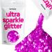Hemway Premium Ultra Sparkle Glitter Multi Purpose Metallic Flake For Arts Crafts Nails Cosmetics Resin Festival Face Hair - Fuchsia Pink - Super Chunky (1/8 "0.125" 3mm) 100g / 3.5oz Fuchsia Pink Super Chunky - 100g