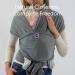 Izmi Essential Baby Wrap | Soft Stretch Cotton | 2 Hands-Free Carrying Positions | UK Hip Healthy Design | Birth to 9kg | Mid Grey - Buy Online on GoSupps.com
