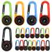 20 pieces compass keychain colored mini carabiner compass key holder zipper fixer for outdoor hiking camping party toys