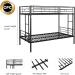 Metal Bunk Bed Full over Full Bunk Bed for Kids Adults Twin-Over-Twin Bunk Bed with Metal Frame and Ladder Bunk Bed Twin Over Twin Bunk Beds Metal Twin Size Bunk Beds Frame No Box Spring Needed(A Full A - Buy Online on GoSupps.com