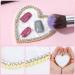 Sibba Resin Nail Art Palette Golden Edge Nail Mixing Palette with Diamond Polish Color Mixing Plate Nail Holder Display Board Heart Shape Cosmetic Mixing Tools for Women and Girls(White) - Buy Online on GoSupps.com