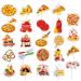 Pizza Dessert Cupcake Toppers Party Decoration Pizza Paper Straw Decor Party Supplies Favors Pizza Baby Shower or Birthday Party Decorations- Set of 24