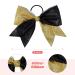 DEEKA 12 PCS 8 Large Glitter Cheer Bows - Black/Gold - Handmade for Cheerleader Girls and Sports - Ponytail Holder - Pack of 12 - Buy Online on GoSupps.com