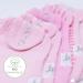 Budding Bear 100% Organic Cotton Bibs - 5-Pack Unisex Baby Bibs with Terry Back & Adjustable Snaps (0-36 Months) - Pink - Buy Online on GoSupps.com