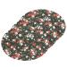 3-Pack Cleaning Kitchen Sponges Oval Pretty Flowers on Dark Kitchen Cellulose Dishwashing Wood Pulp Cotton