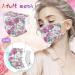 SDFRK 50-Piece Adult Floral Design 3-Layer Face Masks - Breathable Cloth Bandana Scarf for Nose and Mouth Protection - Colorful 3D Rose Print - Buy Online on GoSupps.com