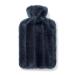 Brevian 2 Litre Large Hot Water Bottle with Soft Luxury Faux Fur Cover UK (Midnight Blue Regular) Midnight Blue Regular