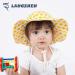 LANGZHEN Beach Sun Protection Hat for Baby Girls | Adjustable Toddler Kids Wide Brim Summer Play Hat | Duckling-yellow 4-8 Years - Buy Online on GoSupps.com
