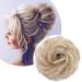 Silk-Co hair part with rubber band dutt with hair wavy soft dutt hair part with rubber band 45 g lured hair thickening hair extensions messy bun updos dark blonde & bleach curled 45 g dark blonde & bleaching blonde