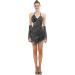 iMucci Black Latin Dance Dress with Paillette Tassel - Women's Samba Costumes Ballroom Dresses - Buy Online on GoSupps.com