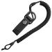 All of the ovary cable elastic key pendant made of Paracord Lanyard key band stretch strapping belt RSG holder with carabiner black