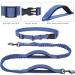 Vivaglory Free-Handed Dog Leash - Double Anti-Shock Bungees & Padded Handles | Reflective Waist Running Leash for Medium & Large Dogs | Adjustable 83-147cm Navy/Black - Buy Online on GoSupps.com