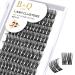 Cluster lashes 72 Clusters B&Q Lash Clusters D Curl Individual Cluster Lashes Natural Eyelash Clusters DIY Lash Extensions Soft Fluffy Cluster Eyelash Extensions (UK-FD-B48-D-12) D-12 mm B 48