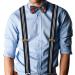 Dresime Caporal Carrier for Men - 4 Strong Hook Clips X Shape Elastic Adjustable Braces for Work & Motorcycle Pants Overalls & Jeans - Durable & Stylish Design - Buy Online on GoSupps.com
