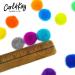 400-Piece Pom Poms Craft Supplies Set with 350 Assorted Colors and 50 Googly Eyes - 1 inch Size - Buy Online on GoSupps.com