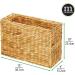 mDesign Rustic Farmhouse Hyacinth Toilet Paper Holder Basket - Small Storage Organizer for Bathroom - Holds 6 Rolls - Natural/Tan - Buy Online on GoSupps.com